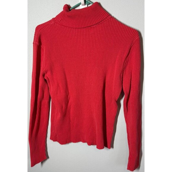 VTG Danielle Martin Womens Pink Ribbed Turtleneck Sweater Large Classic - Picture 2 of 9